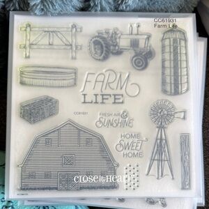 Close to My Heart Farm Life Clear Stamp Set in White